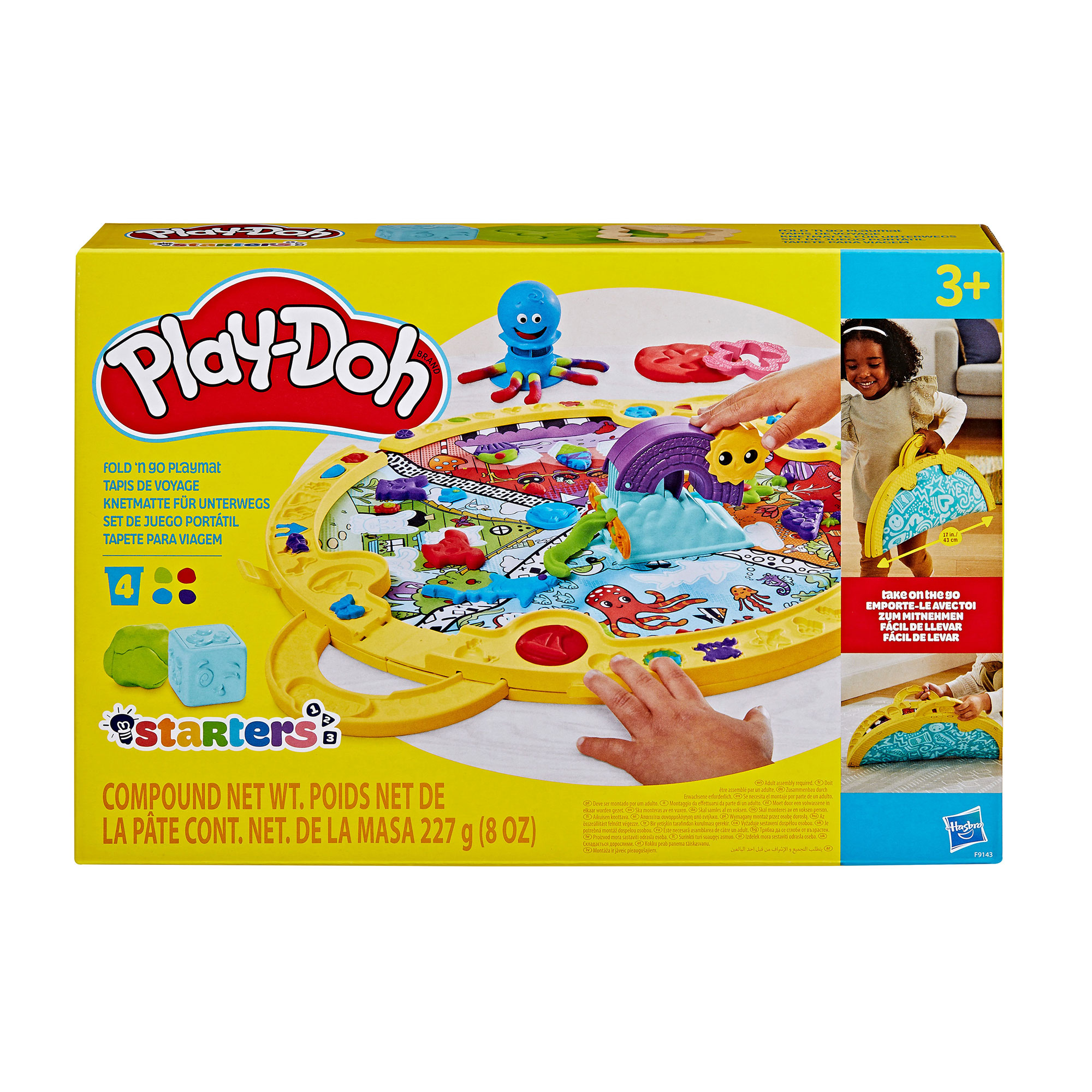 Набір для ліплення Play-Doh Starters Веселе ігрове поле, 7*33*23 см, від 3 років, 4 баночки (F9143)