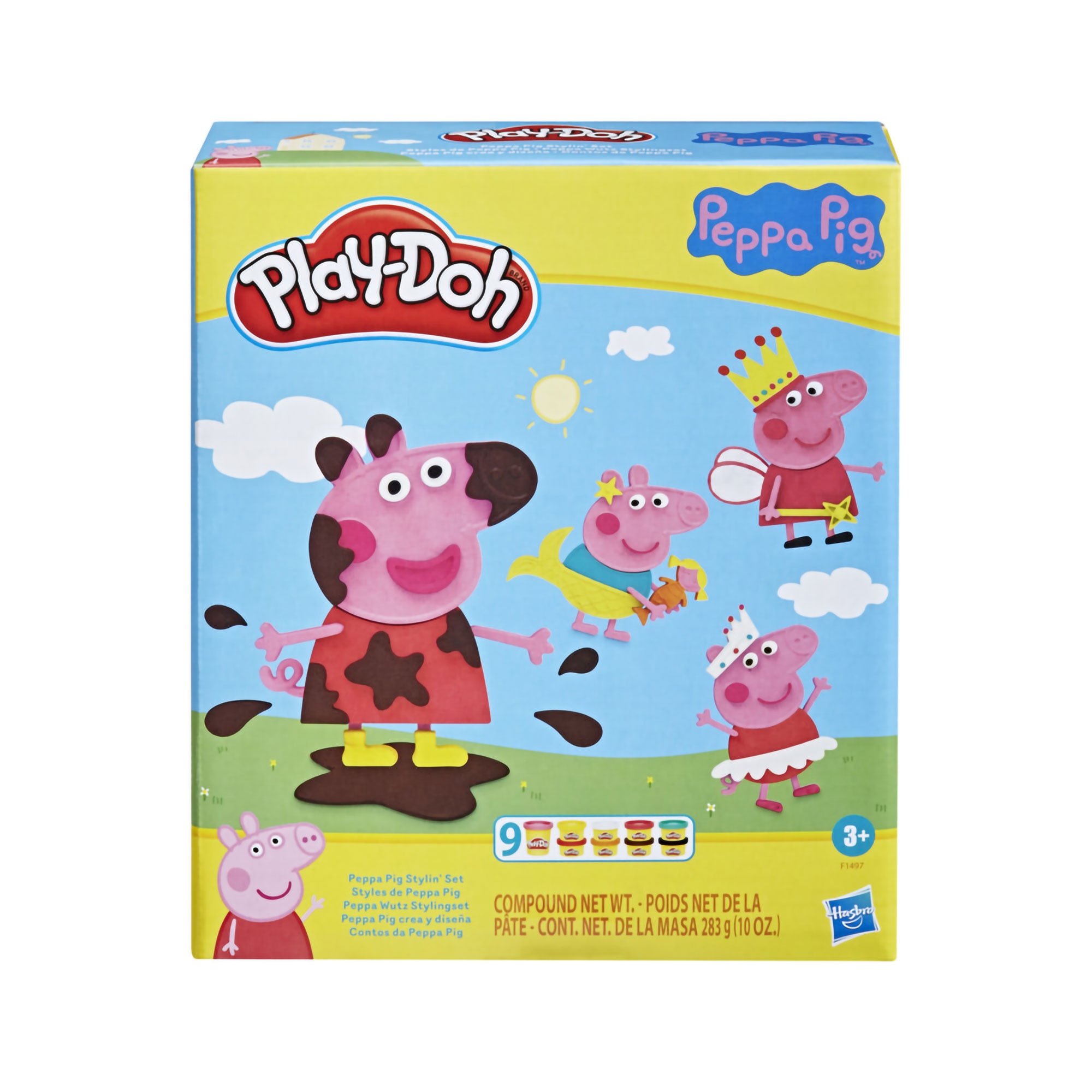 Набір для ліплення Play-Doh Свинка Пеппа: стильний сет, від 3 років, 20 деталей (F1497)